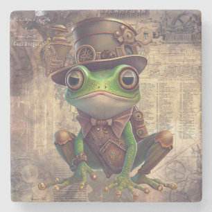 Steampunk Frog Steinuntersetzer