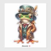 Steampunk Frog Transparenter Aufkleber (Blatt)