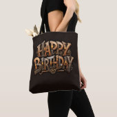 Steampunk Frohe Geburtstag Lettering Tasche (Von Nahem)