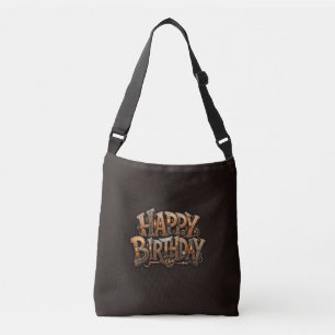 Steampunk Frohe Geburtstag Lettering Tragetaschen Mit Langen Trägern
