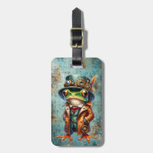 Steampunk-Frosch Gepäckanhänger nach Maß (Vorderseite vertikal)