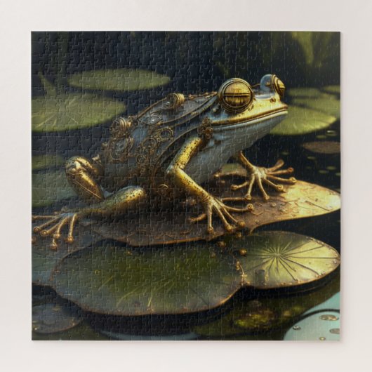Steampunk Frosch | Gothic Art Puzzle (Vertikal)