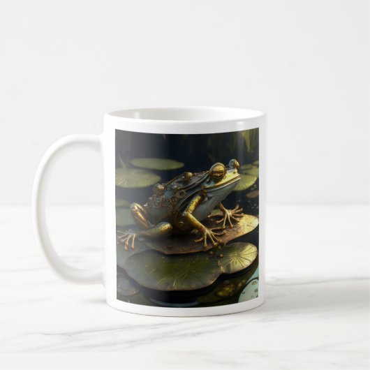 Steampunk-Frosch | Gothic-Kunst Kaffeetasse (Links)