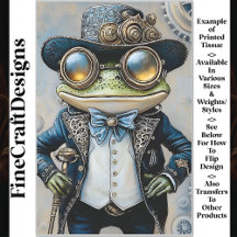 Steampunk Frosch in besten blauen Kleidern R6H Dec
