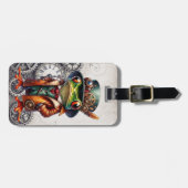 Steampunk-Frosch und Zahnräder  Gepäckanhänger (Vorderseite horizontal)
