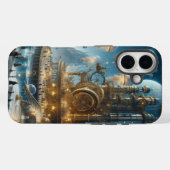 Steampunk Futuristic Ancient City mit Qualle Case-Mate iPhone Hülle (Rückseite (Horizontal))