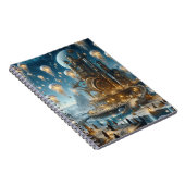 Steampunk Futuristic Ancient City mit Qualle Notizblock (Rechte Seite)