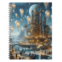 Steampunk Futuristic Ancient City mit Qualle
