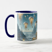 Steampunk Futuristic Ancient City mit Qualle Tasse (Links)