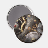 Steampunk - Gänge - Horologie Magnet (Vorderseite/Rückseite)