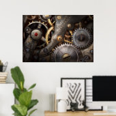 Steampunk - Gänge - Horologie Poster (Heimbüro)
