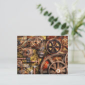 Steampunk - Gänge - Innenarbeiten Postkarte (Stehend Vorderseite)