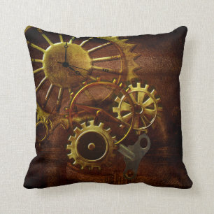 Steampunk Gänge und Rohre Kissen