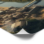 Steampunk Garden City Fantasy City Poster (Ecke)