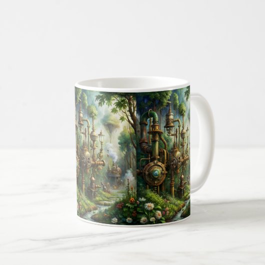 Steampunk Garden Coffee Tasse (VorderseiteRechts)