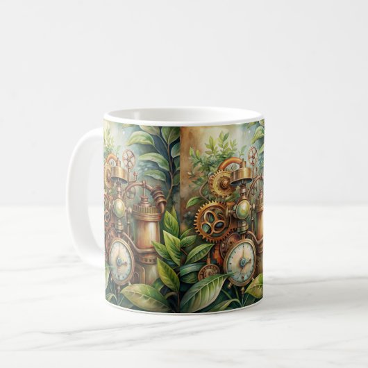 Steampunk Garden Coffee Tasse (Vorderseite Links)