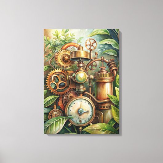 Steampunk Garden Leinwand Art (Vorderseite)