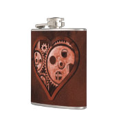 Steampunk Gear Heart Flachmann (Links)