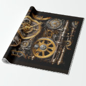 Steampunk-Gear und Lever-Motor Geschenkpapier (Ungerollt)