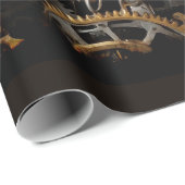 Steampunk-Gear und Lever-Motor Geschenkpapier (Rolleneckpunkt)