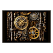 Steampunk-Gear und Lever-Motor Poster (Vorderseite)