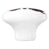 Steampunk Gears and Butterfly  Keramikknauf (Seitenansicht)