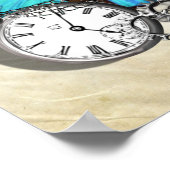 Steampunk Gears Butterfly Poster (Ecke)