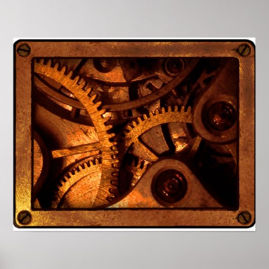 Steampunk Gears Clockwork Poster (Vorne)