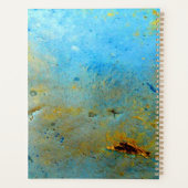 Steampunk Gears Collage Aqua Kupfer Planer (Rückseite)