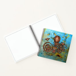 Steampunk Gears Collage Sketch Notizblock