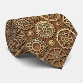 Steampunk Gears Custom Necktie Tie Krawatte (Gerollt)
