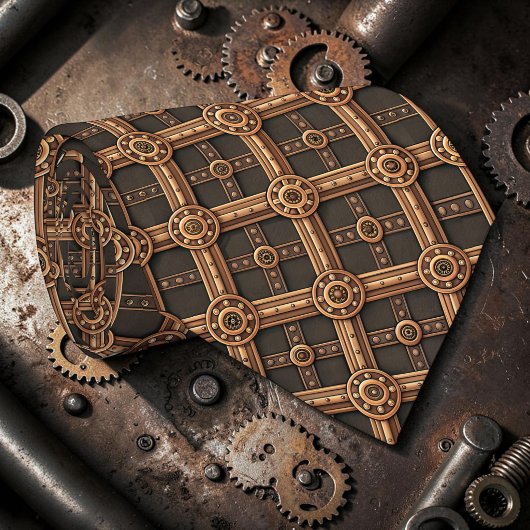 Steampunk Gears Custom Necktie Tie Krawatte