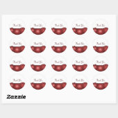 Steampunk Gears Danke Stickers, Red Runder Aufkleber (Blatt)