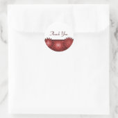 Steampunk Gears Danke Stickers, Red Runder Aufkleber (Tasche)