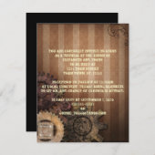 Steampunk Gears Goth Einladung (Vorne/Hinten)