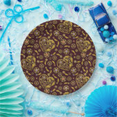 Steampunk Gears Heart Pappteller (Party)