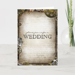 Steampunk Gears Hochzeiten Einladung Grußkarten