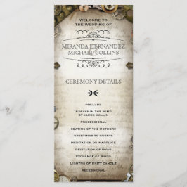 Steampunk Gears Hochzeitsprogramme personalisiert Programm