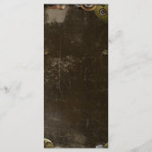 Steampunk Gears Hochzeitsprogramme personalisiert Programm (Rückseite)