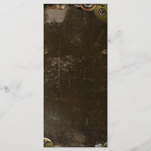 Steampunk Gears Hochzeitsprogramme personalisiert Programm (Rückseite)