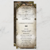 Steampunk Gears Hochzeitsprogramme personalisiert Programm (Vorne/Hinten)