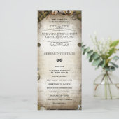 Steampunk Gears Hochzeitsprogramme personalisiert Programm (Stehend Vorderseite)