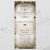 Steampunk Gears Hochzeitsprogramme personalisiert Programm (Vorderseite)