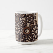 STEAMPUNK GEARS KAFFEE TASSE (VorderseiteRechts)