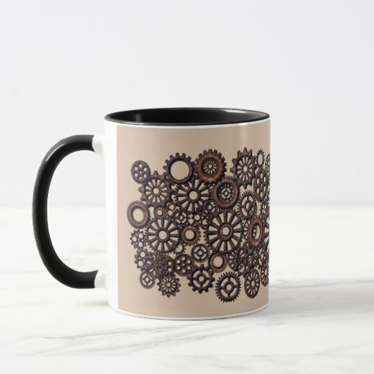 STEAMPUNK GEARS KAFFEE TASSE (Links)