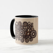 STEAMPUNK GEARS KAFFEE TASSE (Vorderseite Links)
