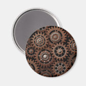Steampunk Gears Magnet (Vorderseite/Rückseite)