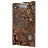 Steampunk Gears Mit Monogramm Klemmbrett (Links)