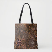 Steampunk Gears Mit Monogramm Tasche (Vorderseite)