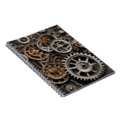 Steampunk-Gears-Notebook - Vintages Industriedesig Notizblock (Rechte Seite)